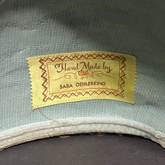 Vintage MCM Handmade by Sara Oehlerking Pheasant Fascinator Hat & Earrings Set - Picture 6 of 8